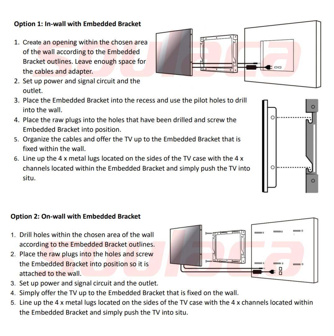 Soulaca 22 Pulgadas Smart White Color LED Television Para Baño Salón  Decoración WiFi Android Shower TV Embedded De 340,99 €