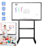 65 inches Interactive Smart Whiteboard for Meeting and Teaching Room with Rolling TV Stand